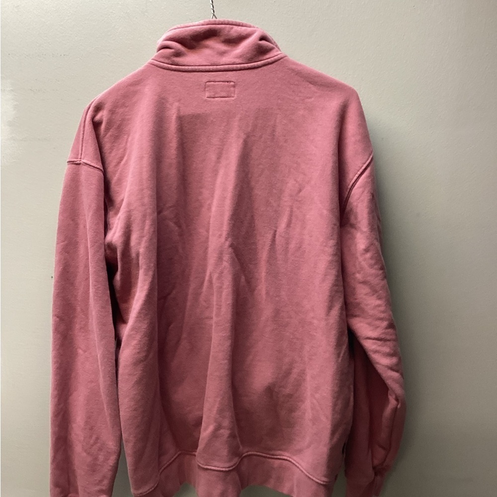 Obey Worldwide Men's Quarter Zip Up Sweater in Pink and Blue - Picture 3 of 4
